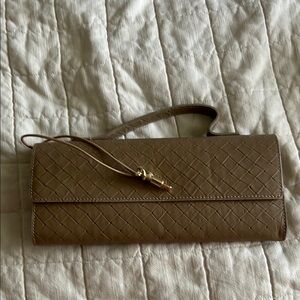 Persaman Leather Woven Clutch